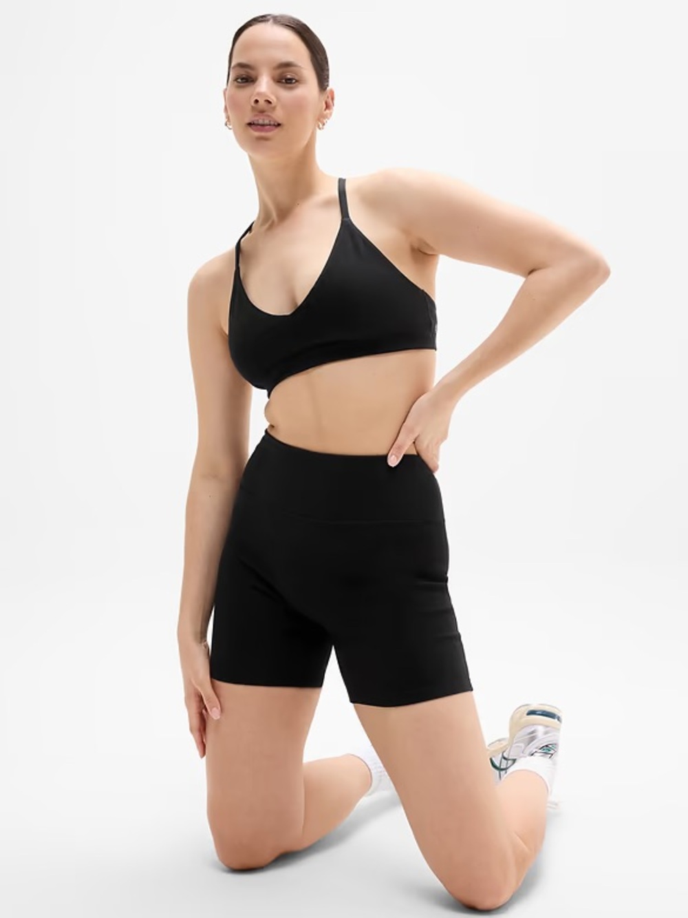 NWT Athleta Black High-Rise Bike Shorts Size S